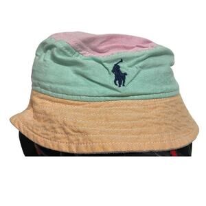 Polo Ralph Lauren Reversible Madras Bucket Hat Infant Size 3-9 Months